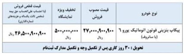فروش پیکاپ فوتون اتوماتیک با تخفیف